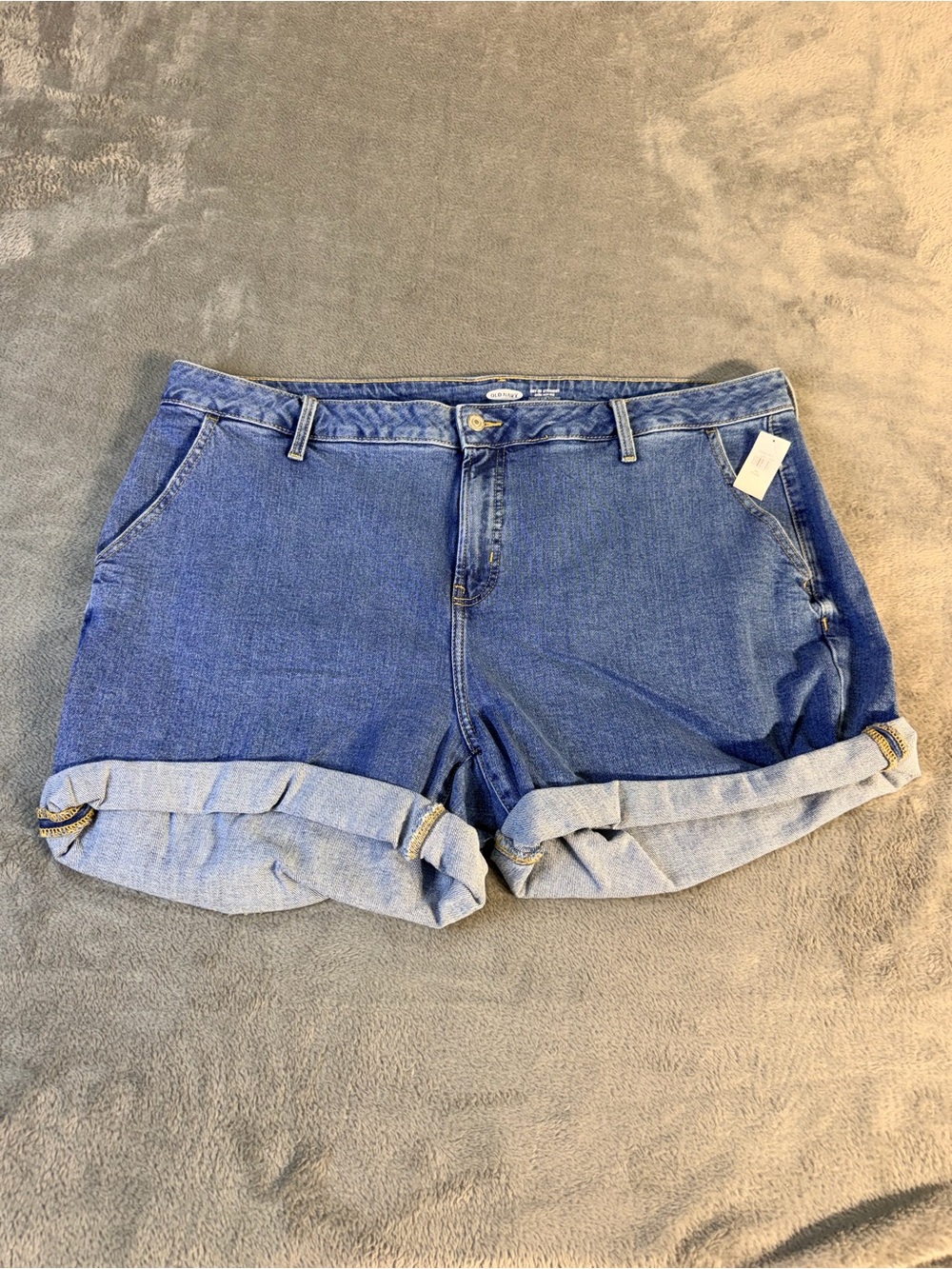 NWT Old Navy Sky-Hi Straight Extra High Rise Jean Shorts Size Women's 22 Plus
